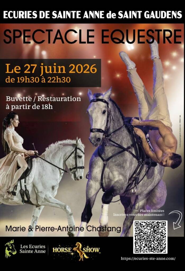 Billetterie spectacle équestre écuries de Ste Anne